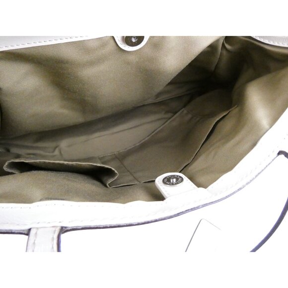 Coach Signature Light Khaki Chalk Canvas Leather Tote Shoulder Bag F19190 - Picture 8 of 16